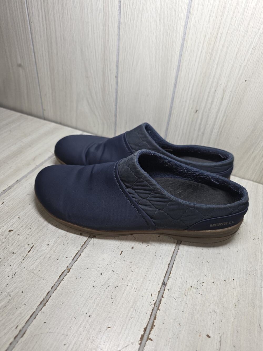 Merrell Encore Q2 Breeze Navy Blue Slip On Clogs Mules Womens Size 10 Shoes